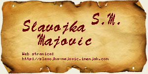Slavojka Majović vizit kartica
